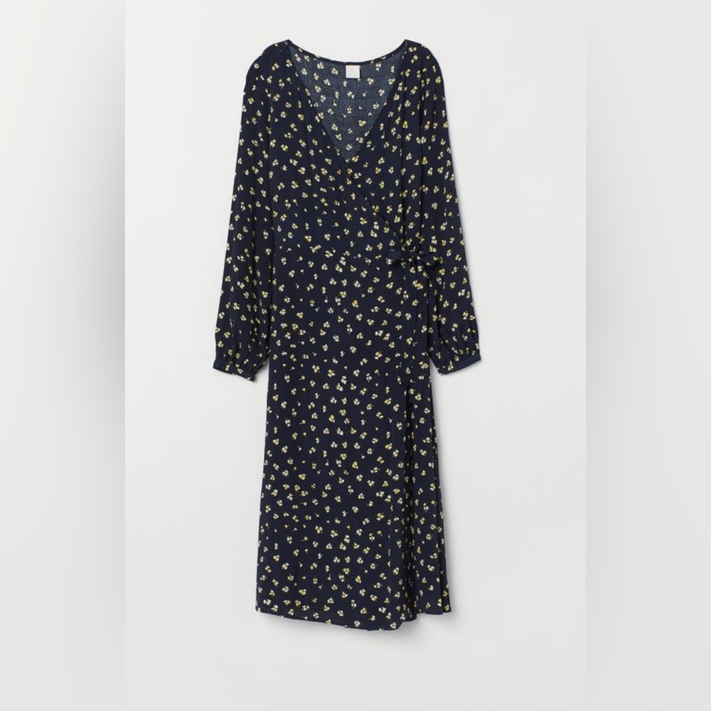 Long sleeve wrap dress